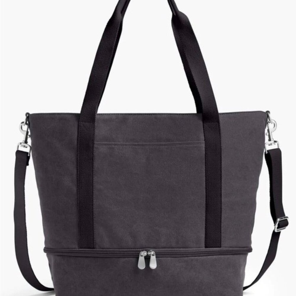 LO & Sons Catalina Deluxe Tote, gray canvas.